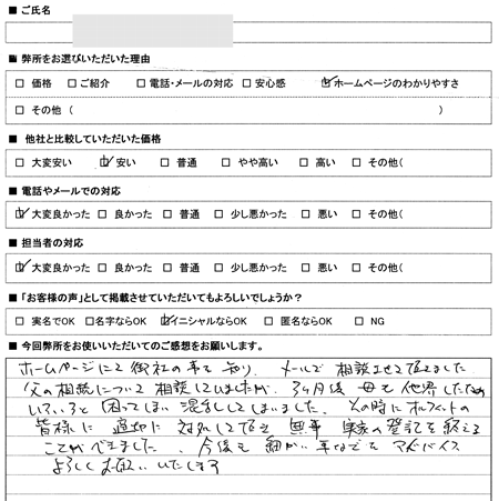 愛知県岩倉市　登記の感想
